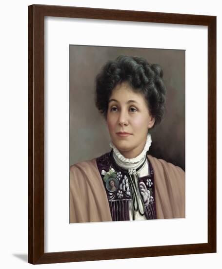 Portrait of Emmeline Pankhurst-null-Framed Giclee Print