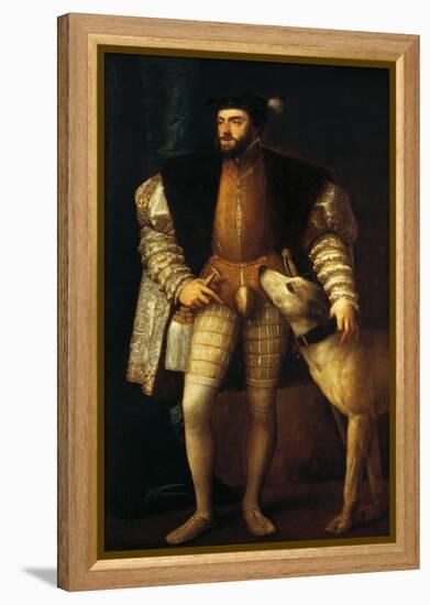 Portrait of Emperor Charles V-Titian (Tiziano Vecelli)-Framed Premier Image Canvas