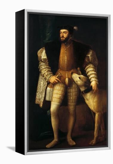 Portrait of Emperor Charles V-Titian (Tiziano Vecelli)-Framed Premier Image Canvas