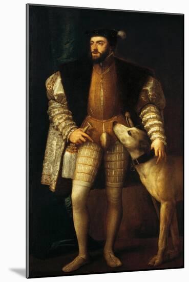 Portrait of Emperor Charles V-Titian (Tiziano Vecelli)-Mounted Giclee Print