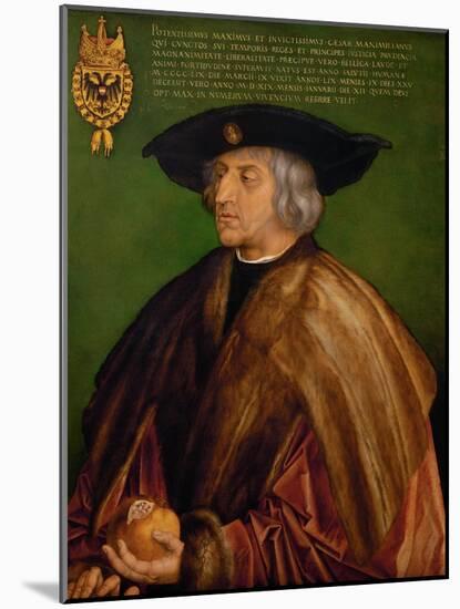 Portrait of Emperor Maximilian I (1459-151), 1519-Albrecht Dürer-Mounted Giclee Print