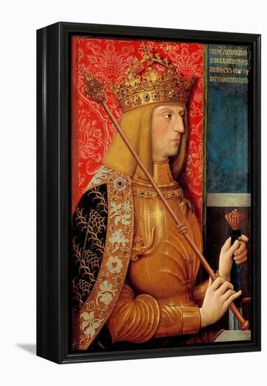 Portrait of Emperor Maximilian I (1459-151)-Bernhard Strigel-Framed Premier Image Canvas