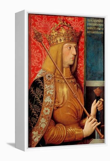 Portrait of Emperor Maximilian I (1459-151)-Bernhard Strigel-Framed Premier Image Canvas