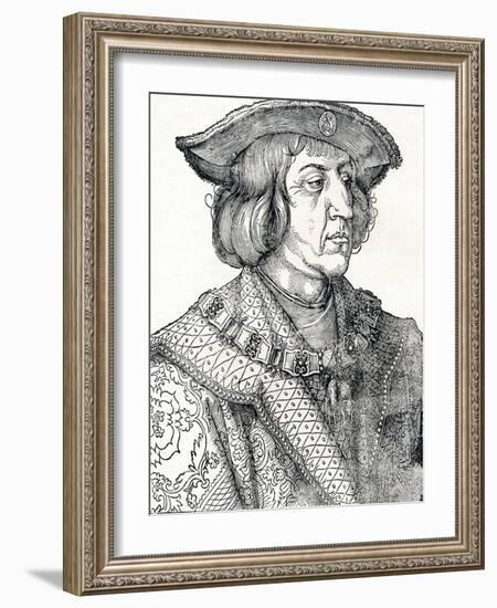 'Portrait of Emperor Maximilian I', 1511, (1906)-Albrecht Durer-Framed Giclee Print