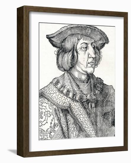 'Portrait of Emperor Maximilian I', 1511, (1906)-Albrecht Durer-Framed Giclee Print