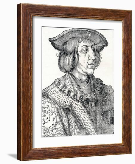 'Portrait of Emperor Maximilian I', 1511, (1906)-Albrecht Durer-Framed Giclee Print