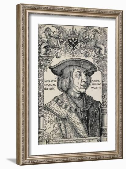 Portrait of Emperor Maximilian I, C. 1519-Albrecht Dürer-Framed Giclee Print