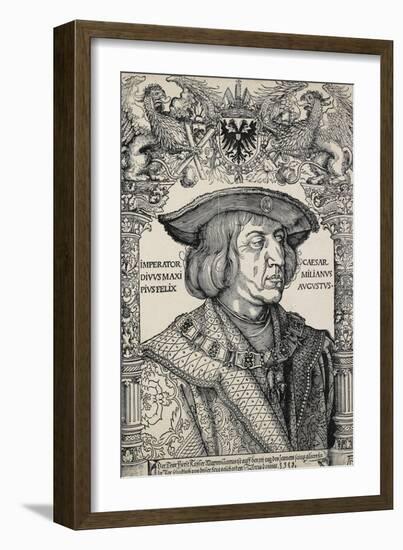 Portrait of Emperor Maximilian I, C. 1519-Albrecht Dürer-Framed Giclee Print