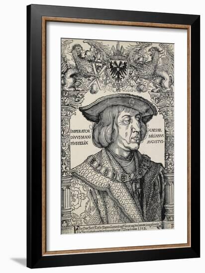 Portrait of Emperor Maximilian I, C. 1519-Albrecht Dürer-Framed Giclee Print