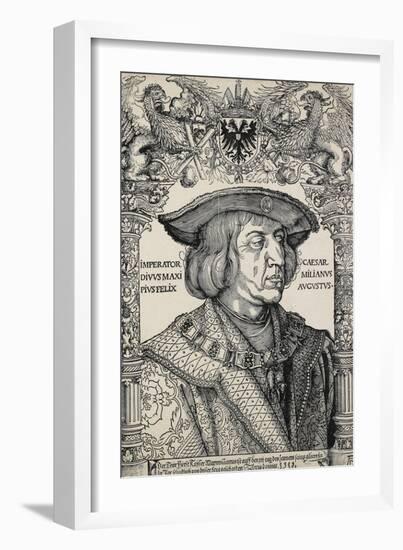 Portrait of Emperor Maximilian I, C. 1519-Albrecht Dürer-Framed Giclee Print