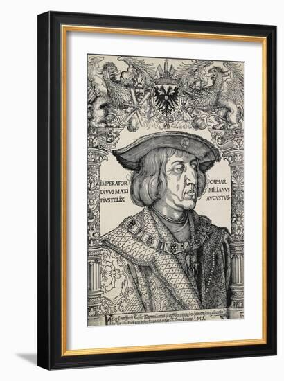 Portrait of Emperor Maximilian I, C. 1519-Albrecht Dürer-Framed Giclee Print