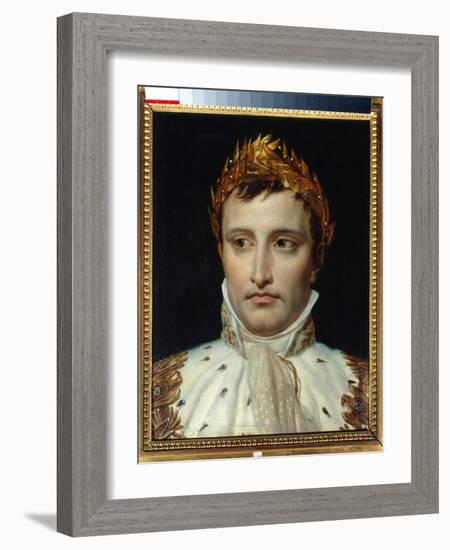 Portrait of Emperor Napoleon I (1769-1821) Painting by Jacques Louis David (1748-1825) 19Th Century-Jacques Louis David-Framed Giclee Print