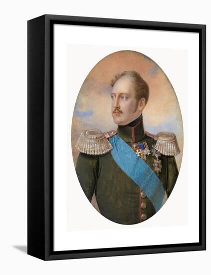 Portrait of Emperor Nicholas I (1796-185)-Ivan Andreyevich Winberg-Framed Premier Image Canvas
