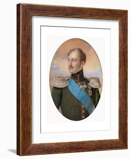 Portrait of Emperor Nicholas I (1796-185)-Ivan Andreyevich Winberg-Framed Giclee Print