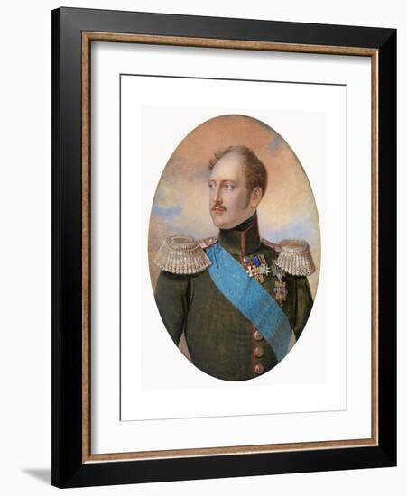 Portrait of Emperor Nicholas I (1796-185)-Ivan Andreyevich Winberg-Framed Giclee Print