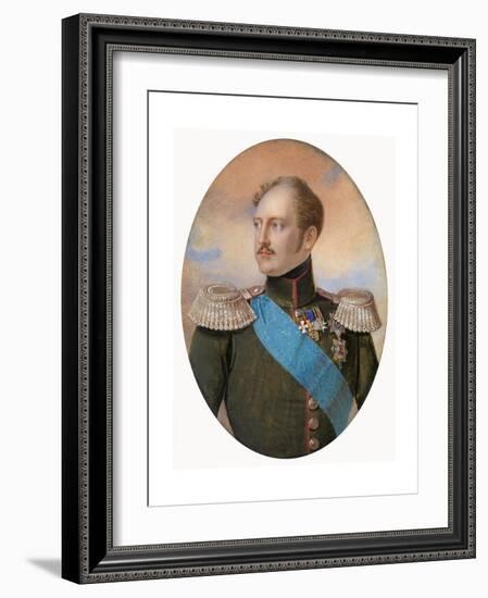 Portrait of Emperor Nicholas I (1796-185)-Ivan Andreyevich Winberg-Framed Giclee Print