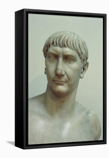 Portrait of Emperor Trajan-Roman-Framed Premier Image Canvas