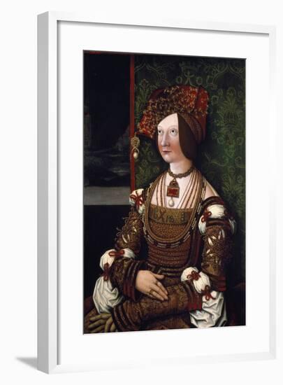 Portrait of Empress Bianca Maria Sforza - by Bernhard Strigel-null-Framed Photographic Print