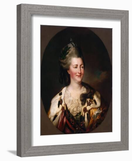 Portrait of Empress Catherine II, (1729-179), 1782-Richard Brompton-Framed Giclee Print