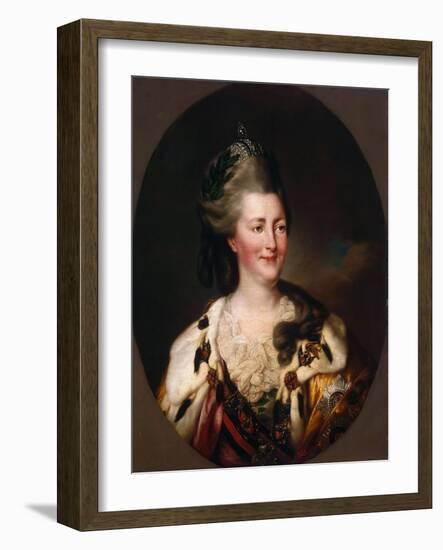 Portrait of Empress Catherine II, (1729-179), 1782-Richard Brompton-Framed Giclee Print