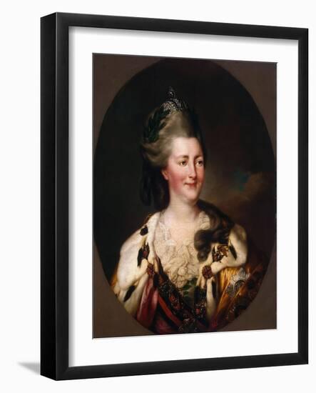 Portrait of Empress Catherine II, (1729-179), 1782-Richard Brompton-Framed Giclee Print