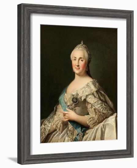 Portrait of Empress Catherine II (1729-179), C. 1780-Vigilius Erichsen-Framed Giclee Print