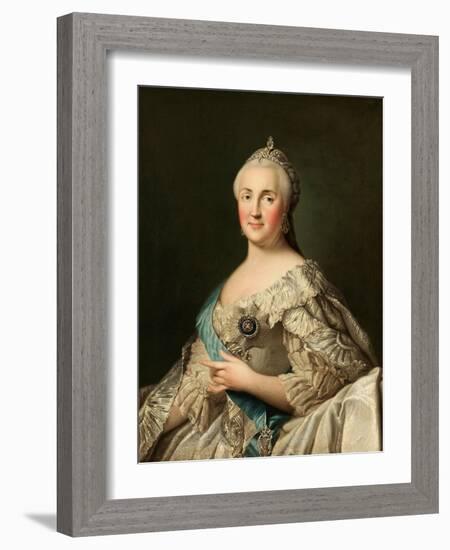 Portrait of Empress Catherine II (1729-179), C. 1780-Vigilius Erichsen-Framed Giclee Print