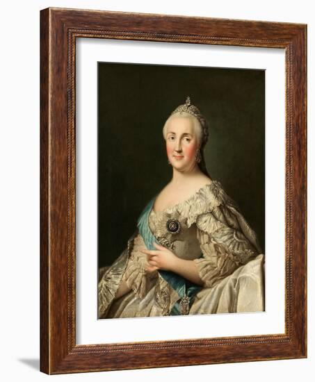 Portrait of Empress Catherine II (1729-179), C. 1780-Vigilius Erichsen-Framed Giclee Print