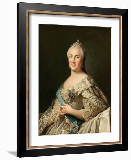 Portrait of Empress Catherine II (1729-179), C. 1780-Vigilius Erichsen-Framed Giclee Print