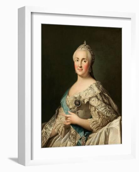 Portrait of Empress Catherine II (1729-179), C. 1780-Vigilius Erichsen-Framed Giclee Print