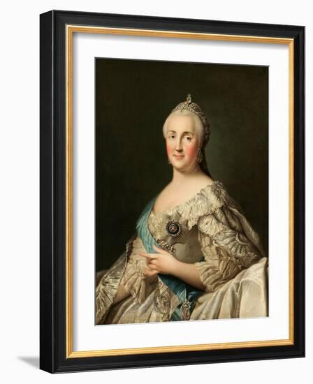 Portrait of Empress Catherine II (1729-179), C. 1780-Vigilius Erichsen-Framed Giclee Print