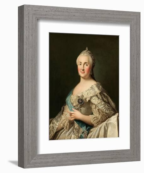 Portrait of Empress Catherine II (1729-179), C. 1780-Vigilius Erichsen-Framed Giclee Print