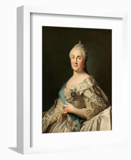 Portrait of Empress Catherine II (1729-179), C. 1780-Vigilius Erichsen-Framed Giclee Print