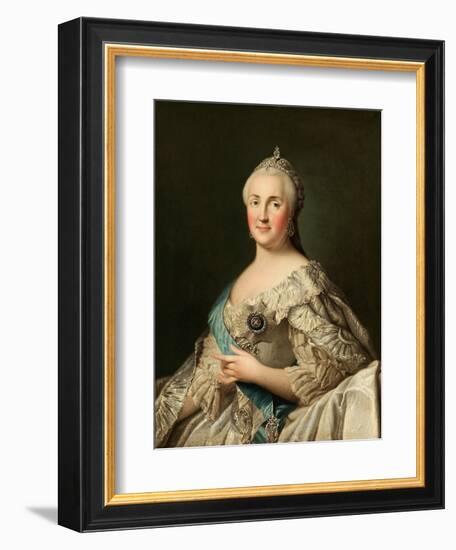 Portrait of Empress Catherine II (1729-179), C. 1780-Vigilius Erichsen-Framed Giclee Print