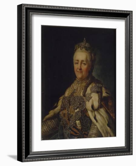 Portrait of Empress Catherine II (1729-179)-Alexander Roslin-Framed Giclee Print