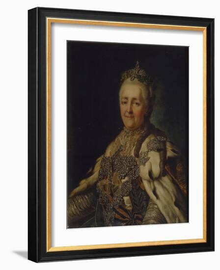 Portrait of Empress Catherine II (1729-179)-Alexander Roslin-Framed Giclee Print