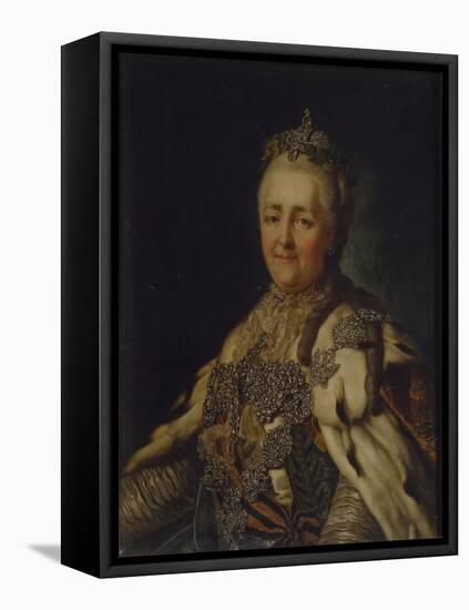 Portrait of Empress Catherine II (1729-179)-Alexander Roslin-Framed Premier Image Canvas