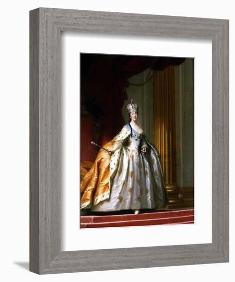 Portrait of Empress Catherine the Great in Her Coronation Robe-Vigilius Erichsen-Framed Giclee Print