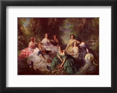 Portrait of Empress Eugenie Surrounded by Her Maids of Honor, 1855