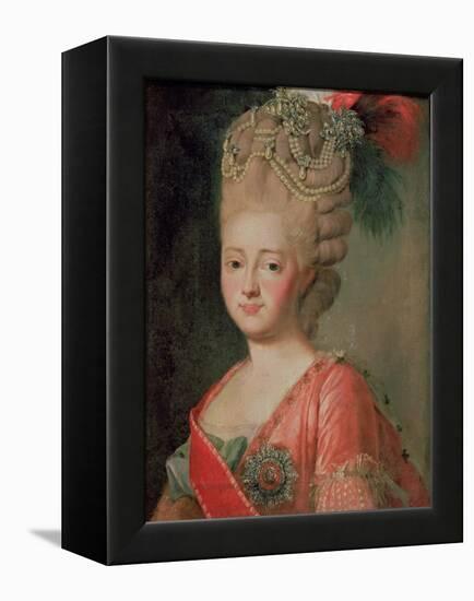 Portrait of Empress Maria Fyodorina, 1770s-Alexander Roslin-Framed Premier Image Canvas