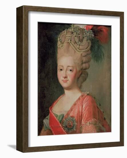 Portrait of Empress Maria Fyodorina, 1770s-Alexander Roslin-Framed Giclee Print