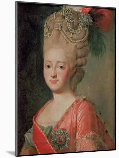 Portrait of Empress Maria Fyodorina, 1770s-Alexander Roslin-Mounted Giclee Print