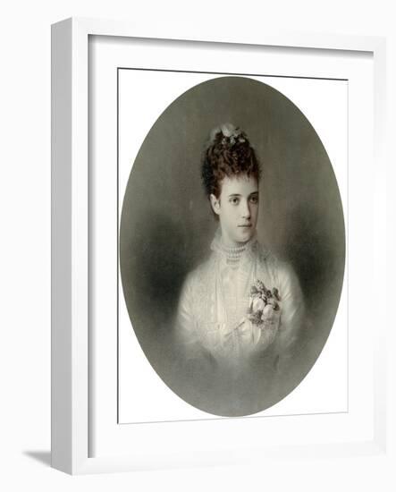 Portrait of Empress Maria Fyodorovna of Russia, 1890S-Charles Bergamasco-Framed Giclee Print