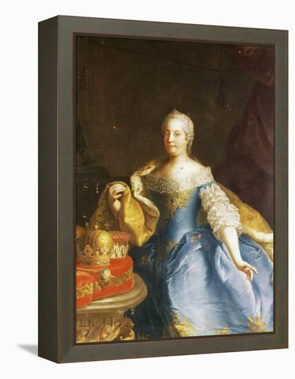 Portrait of Empress Maria Theresa of Austria (Vienna, 1717-1780)-Martin Van Mytens II-Framed Premier Image Canvas