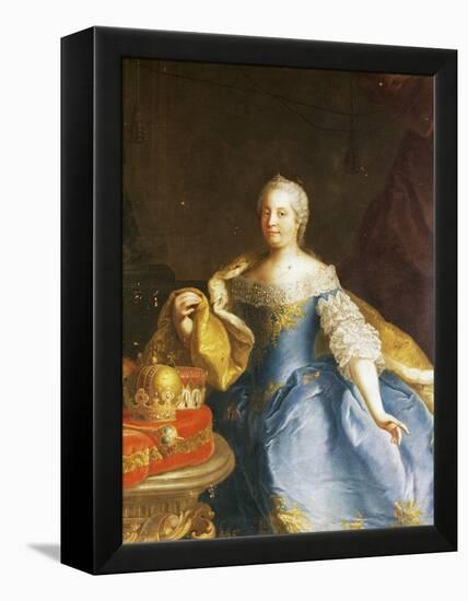 Portrait of Empress Maria Theresa of Austria (Vienna, 1717-1780)-Martin Van Mytens II-Framed Premier Image Canvas