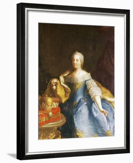 Portrait of Empress Maria Theresa of Austria (Vienna, 1717-1780)-Martin Van Mytens II-Framed Photographic Print
