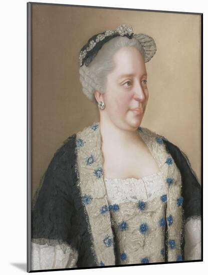 Portrait of Empress Maria Theresia of Austria (1717-178), 1762-Jean-Étienne Liotard-Mounted Giclee Print