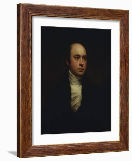 Portrait of English Sculptor, Sir Francis Chantrey (1781-1841), in a Dark Jacket and White Cravat-Sir Henry Raeburn-Framed Giclee Print