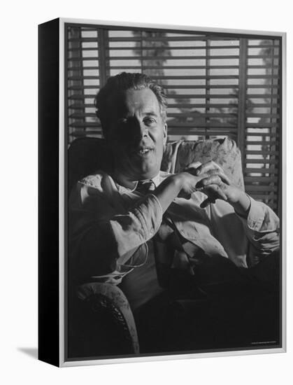 Portrait of English Writer Aldous Huxley-Gjon Mili-Framed Premier Image Canvas