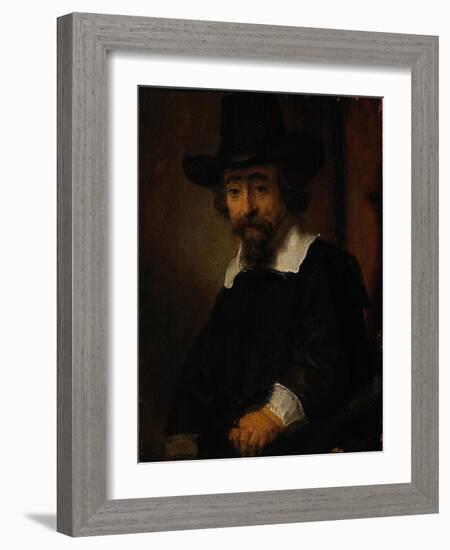 Portrait of Ephraim Bueno-Rembrandt van Rijn-Framed Giclee Print